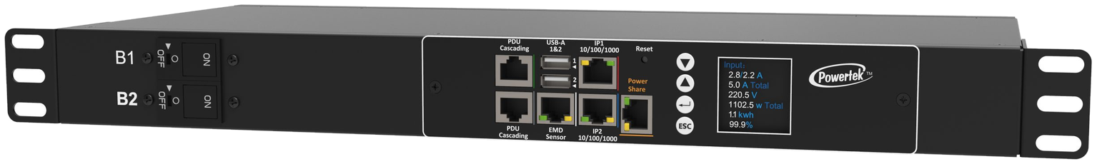 PDU cu instalare orizontală în rack